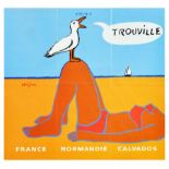 Travel Poster Trouville Normandie Calvados France Savignac Czech