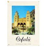 Travel Poster Cefalu Sicily Palermo ENIT Italy