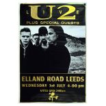 Advertising Poster U2 Joshua Tree Rock Music Band Concert Leeds