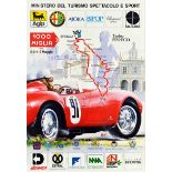 Sport Poster Mille Miglia Italy Trofeo Fin Eco Car Racing