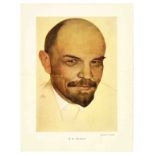 Propaganda Poster Vladimir Lenin Ulyanov USSR Soviet Russia Communism