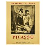 Advertising Poster Picasso The Frugal Meal Engraving Exhibition