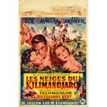 Movie Poster The Snows Of Kilimanjaro Gregory Peck Eva Gardner