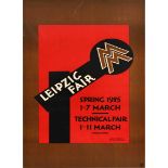 Advertising Poster Leipzig Fair Bauhaus 1925 Technical Fair Germany