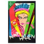 Advertising Poster Nina Hagen Singer Pop Art Colourful