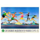 Sport Poster Los Angeles Marathon 1991 Mercedes Benz