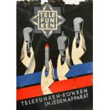 Advertising Poster Modernism TeleFunKen Radio Valves Art Deco