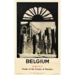 Travel Poster Belgium Ghent Counts Of Flanders Castle Gravensteen
