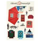 Advertising Poster Olivetti Domuslife Ettore Sottsass