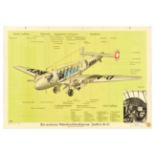 Travel Poster Junkers Ju 86 Plane Aircraft Monoplane Bomber