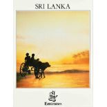 Travel Poster Sri Lanka Ceylon Emirates Airlines