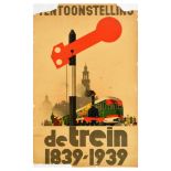 Advertising Poster Train Exhibition Steam Railway Art Deco Trein 1839-1939