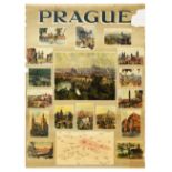 Travel Poster Prague Czechoslovakia First Czechoslovak Republic
