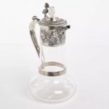 Silver Wine Jug with Glass Horace Woodward & Hugh Taylor, London 1893.