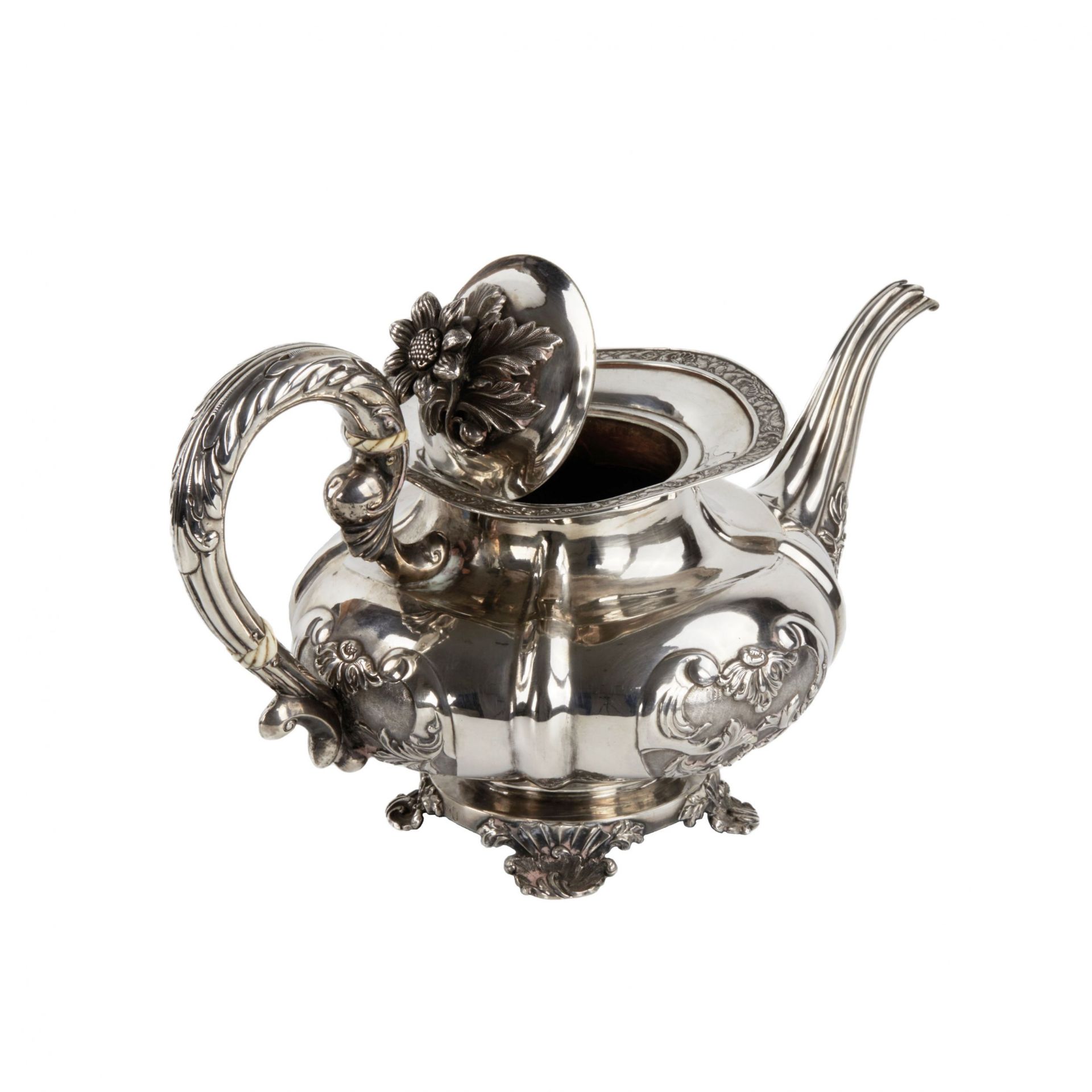 Russian silver teapot. The Russian Empire. Riga. 1844 - Bild 4 aus 7