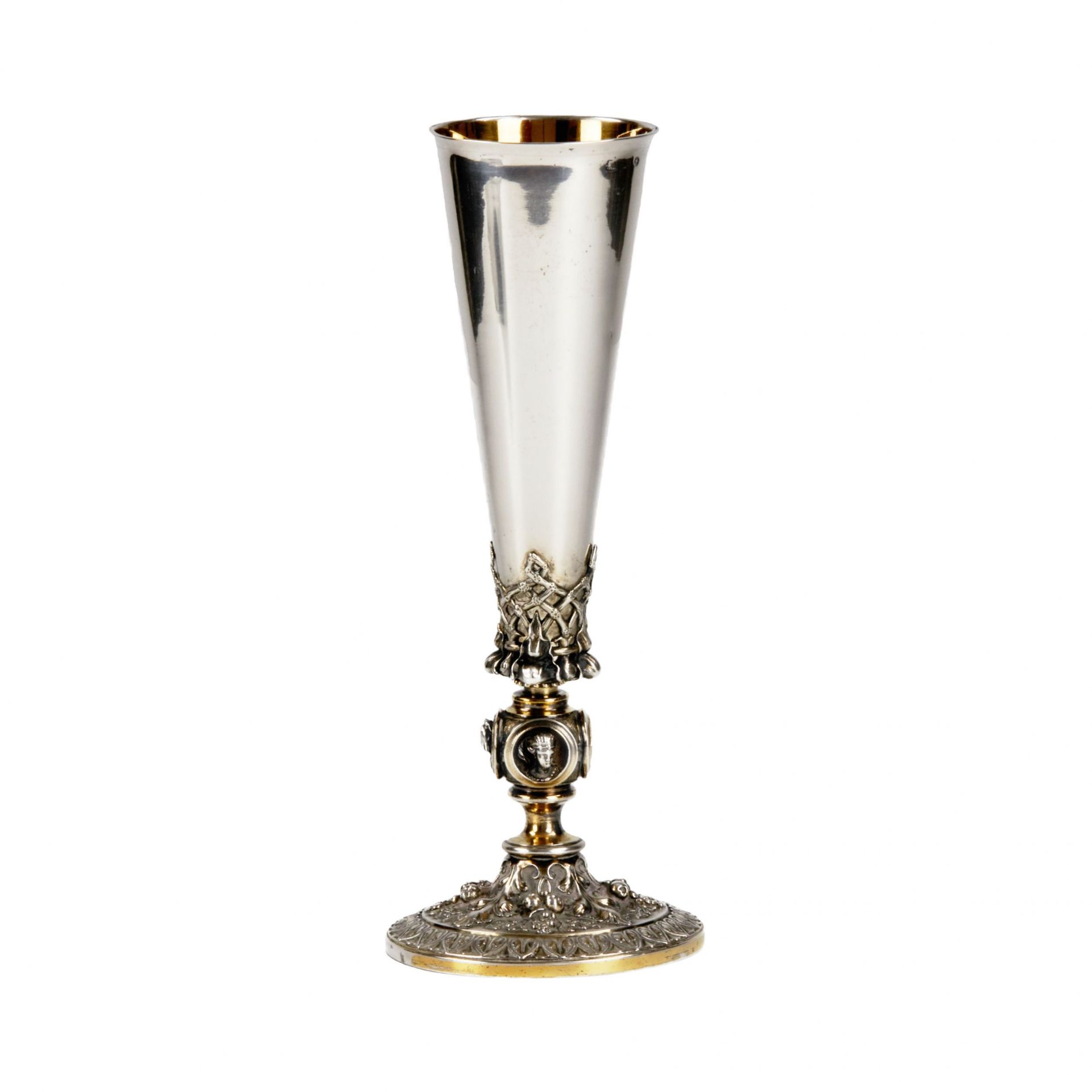 Gilded silver goblet. St. Petersburg, 84 samples, late 19th century. - Bild 3 aus 8