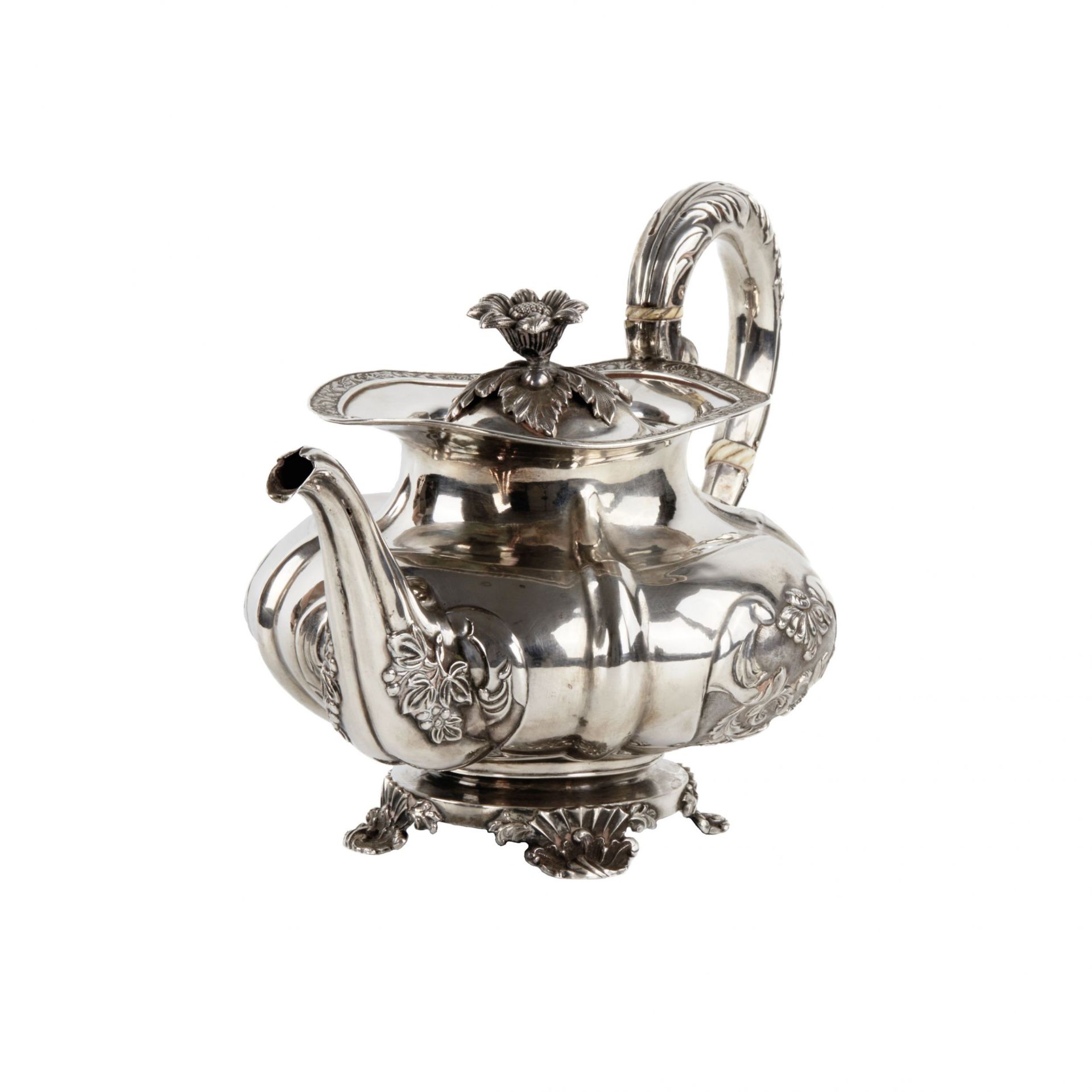 Russian silver teapot. The Russian Empire. Riga. 1844 - Bild 2 aus 7