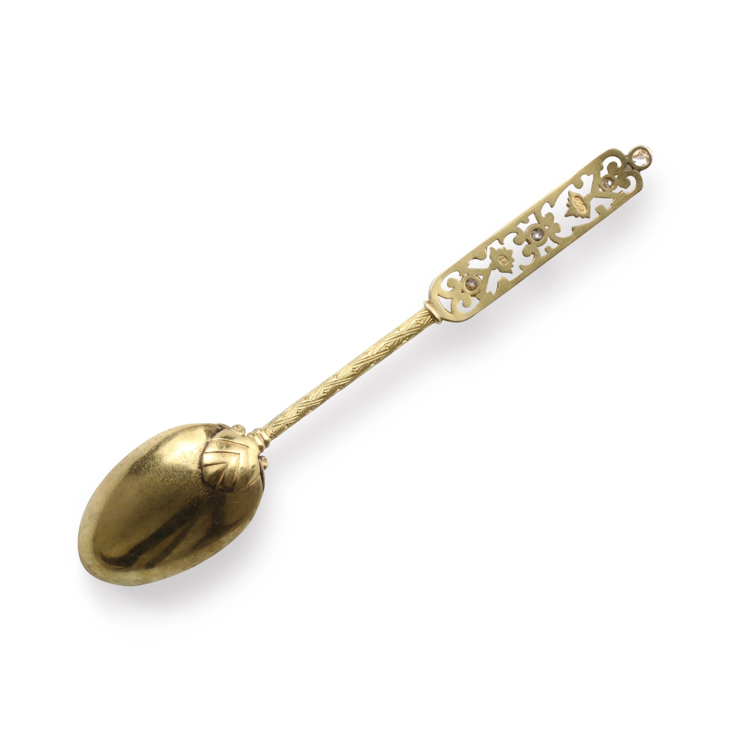 Golden spoon. C. Faberge. master August Wilhelm Holmstrom - Image 2 of 6