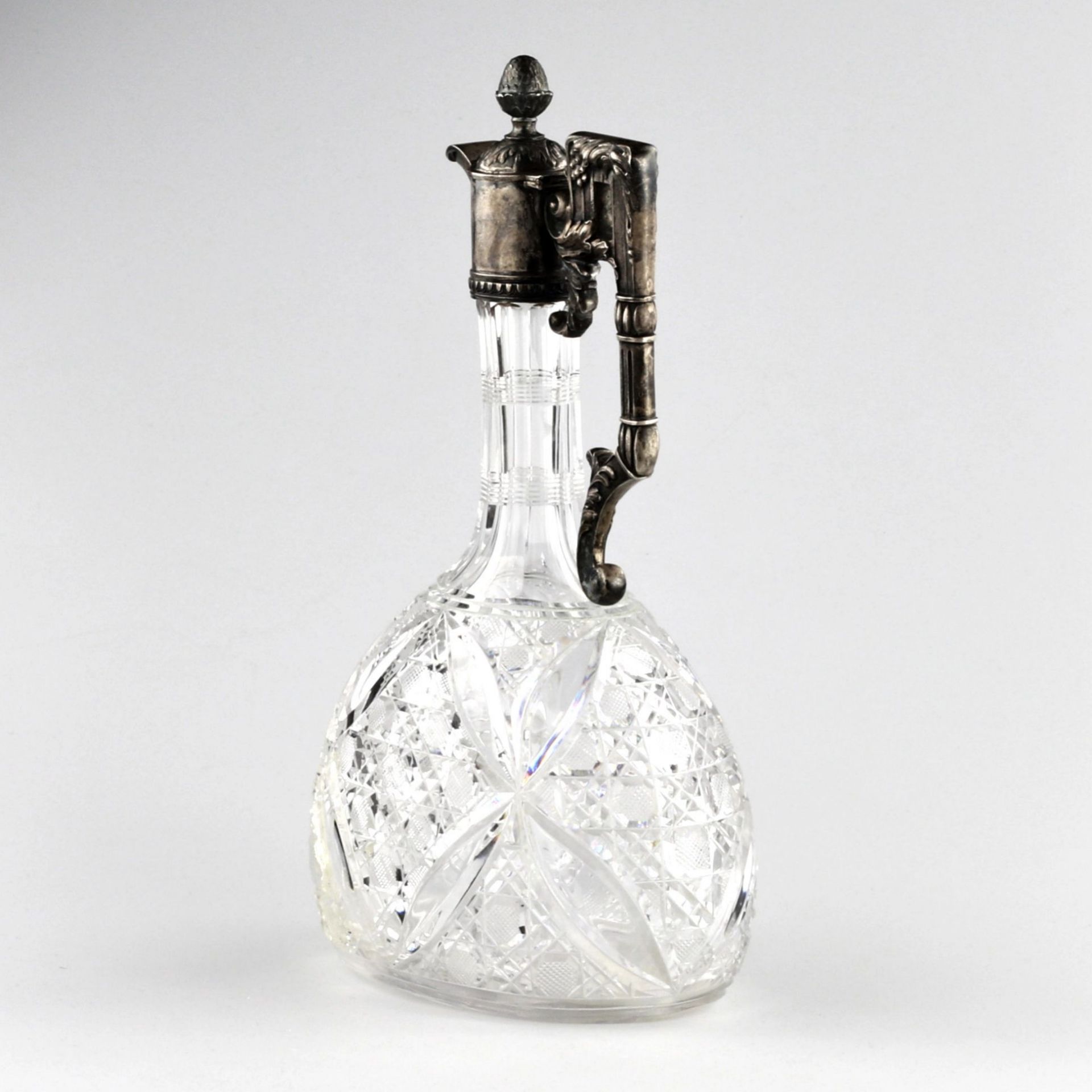 Russian liqueur decanter, crystal and silver. - Image 4 of 6