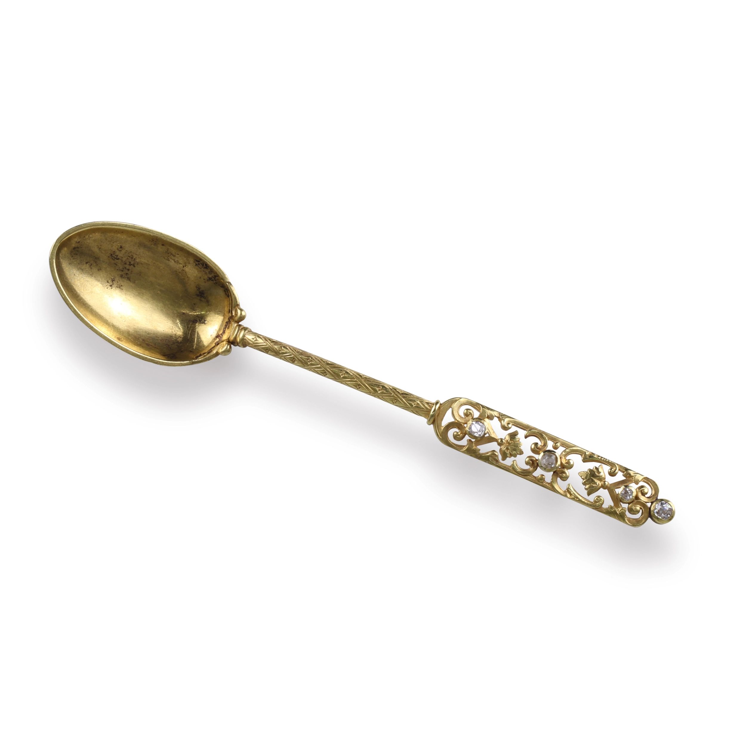 Golden spoon. C. Faberge. master August Wilhelm Holmstrom - Image 3 of 6