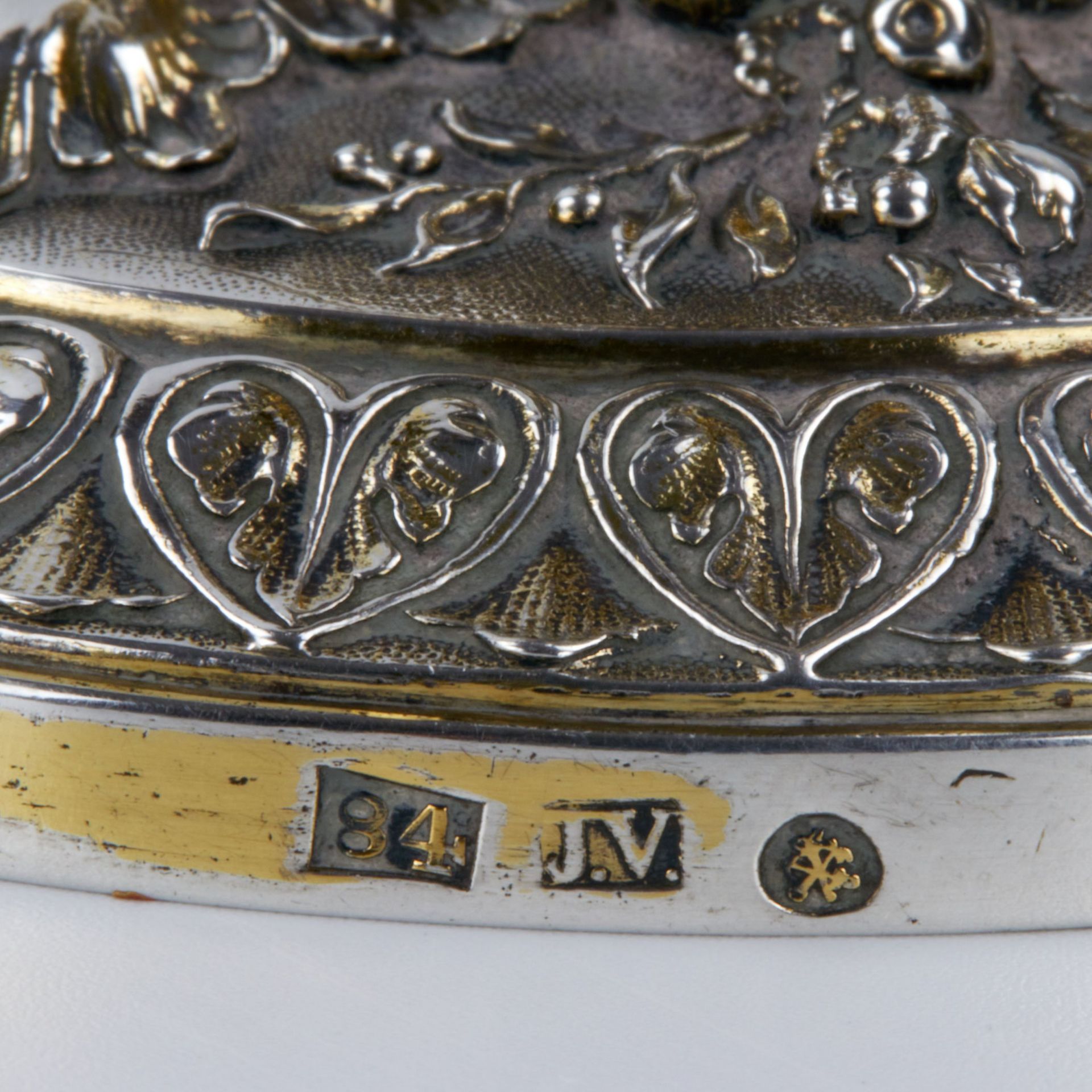 Gilded silver goblet. St. Petersburg, 84 samples, late 19th century. - Bild 7 aus 8
