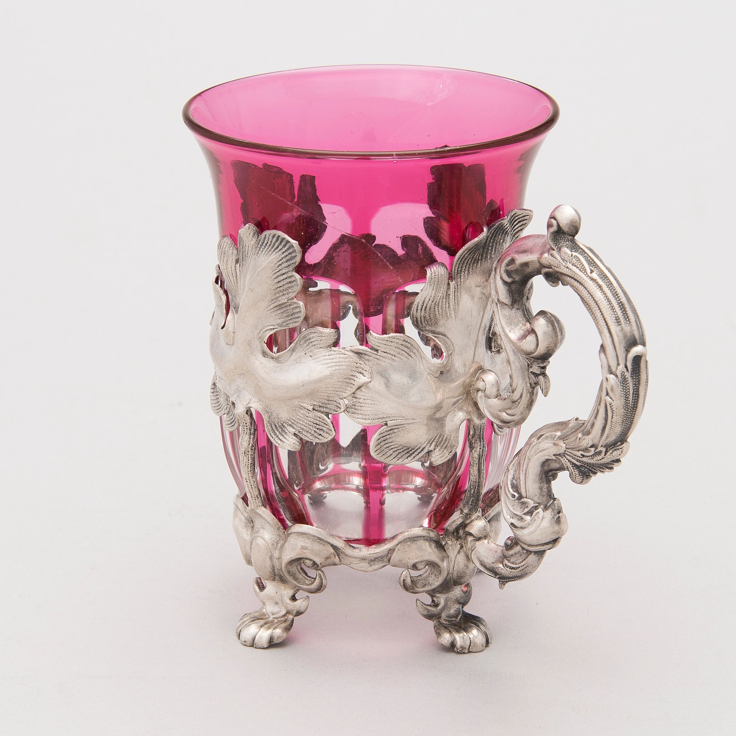 Silver cup holder. Imperial Russia - Image 2 of 6