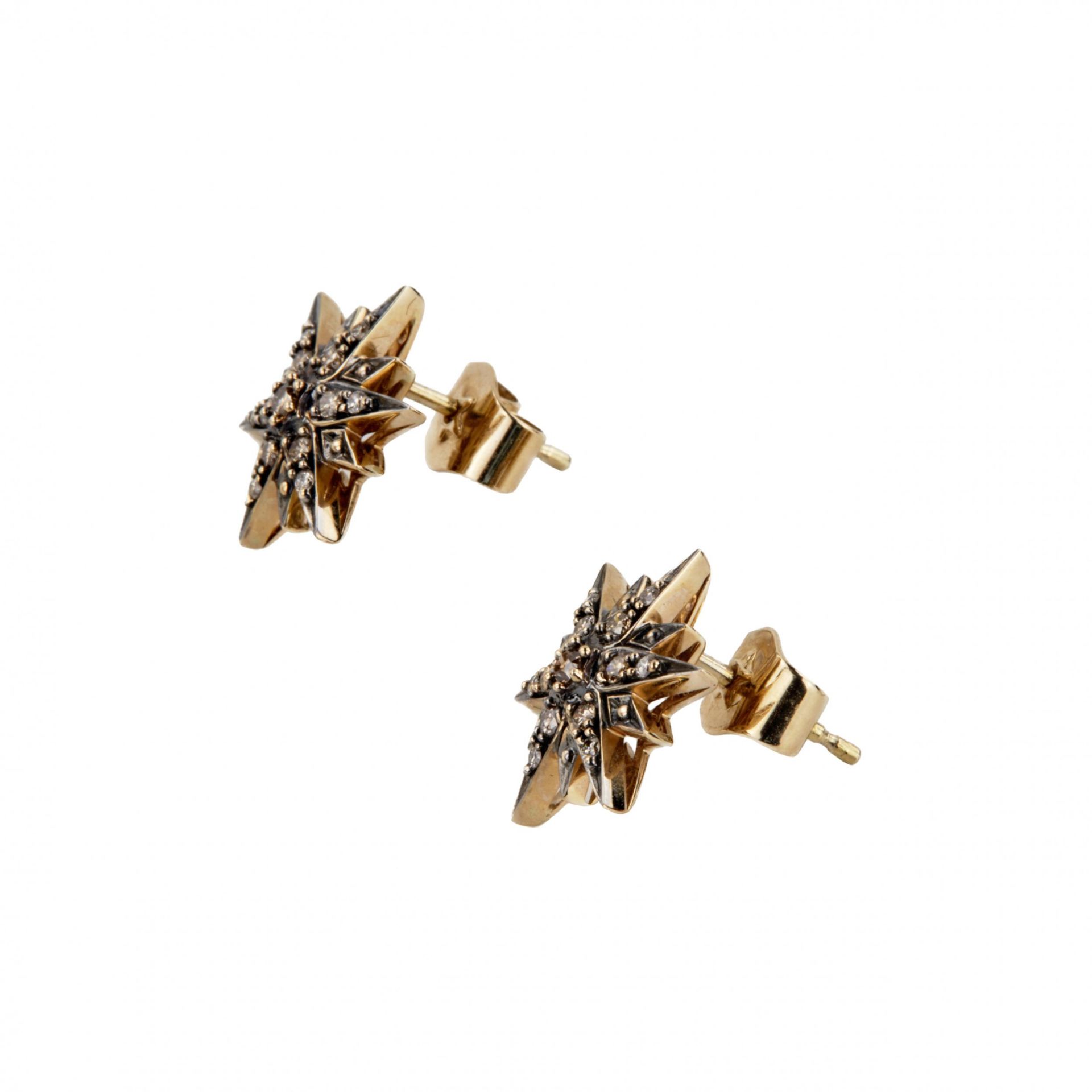 Gold ring and earrings with diamonds. H. Stern. From the Stars collection. - Bild 7 aus 9