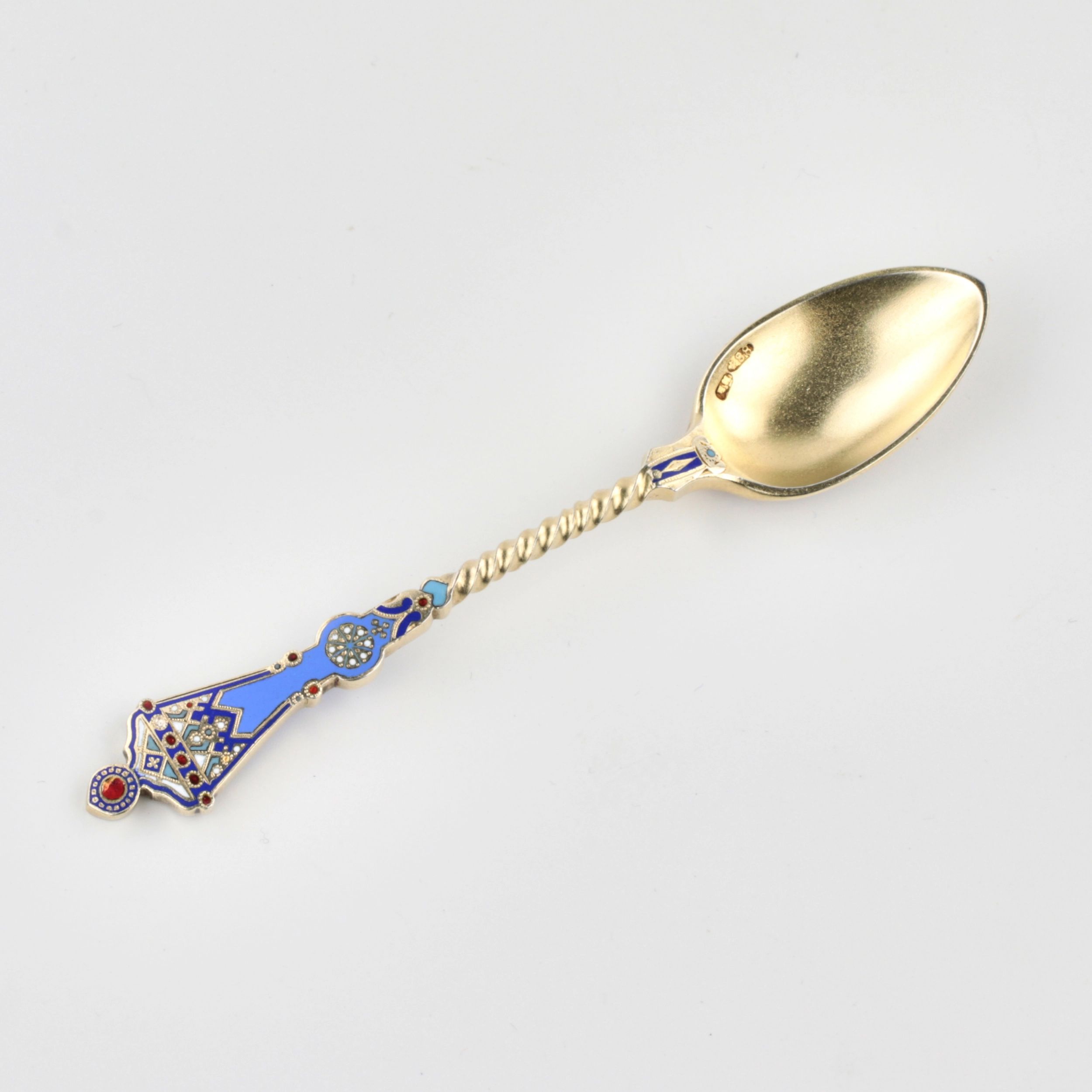 Set of 12 silver teaspoons. St-Petersburg - Image 4 of 7