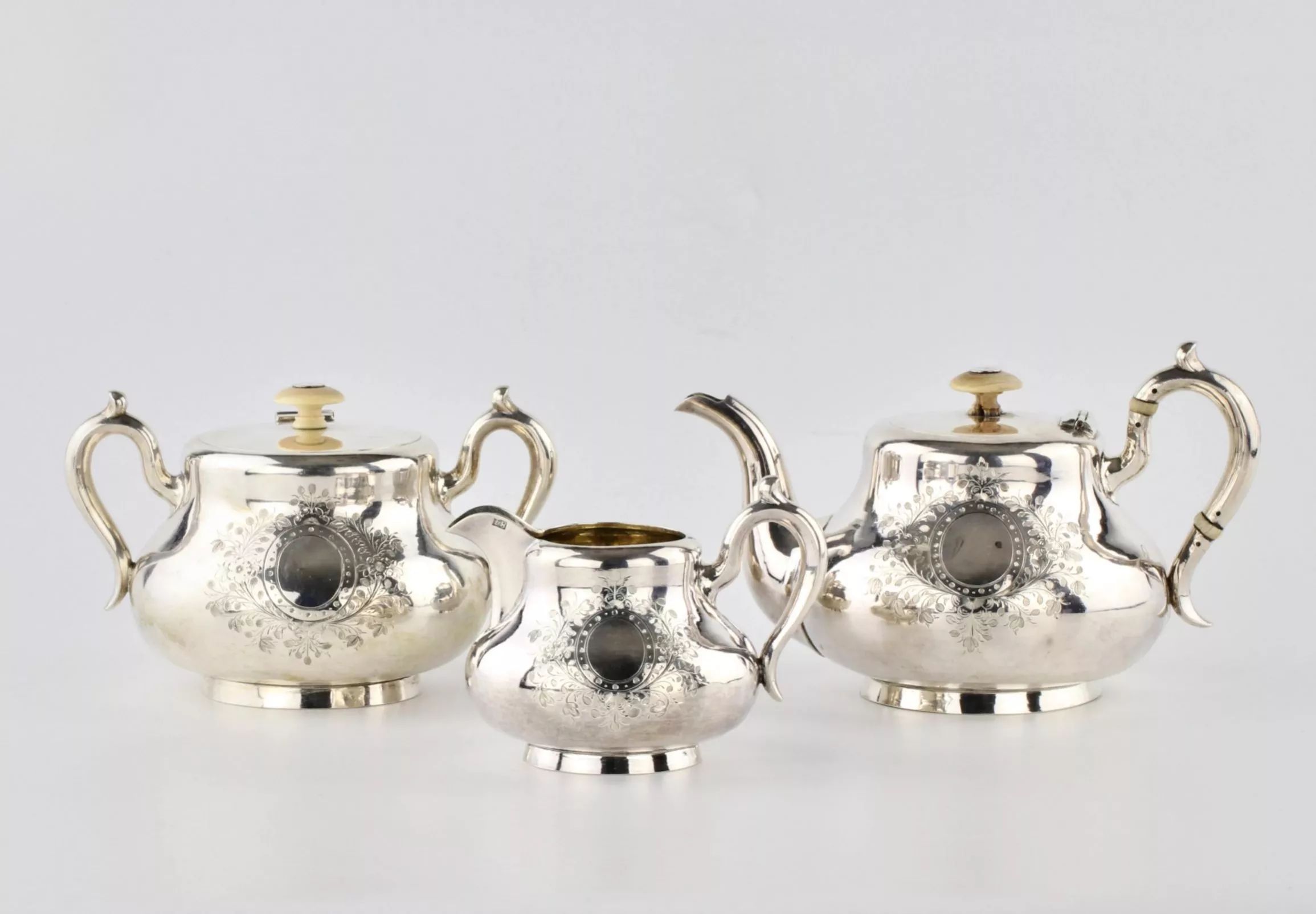 Russian silver tea set - Image 2 of 8