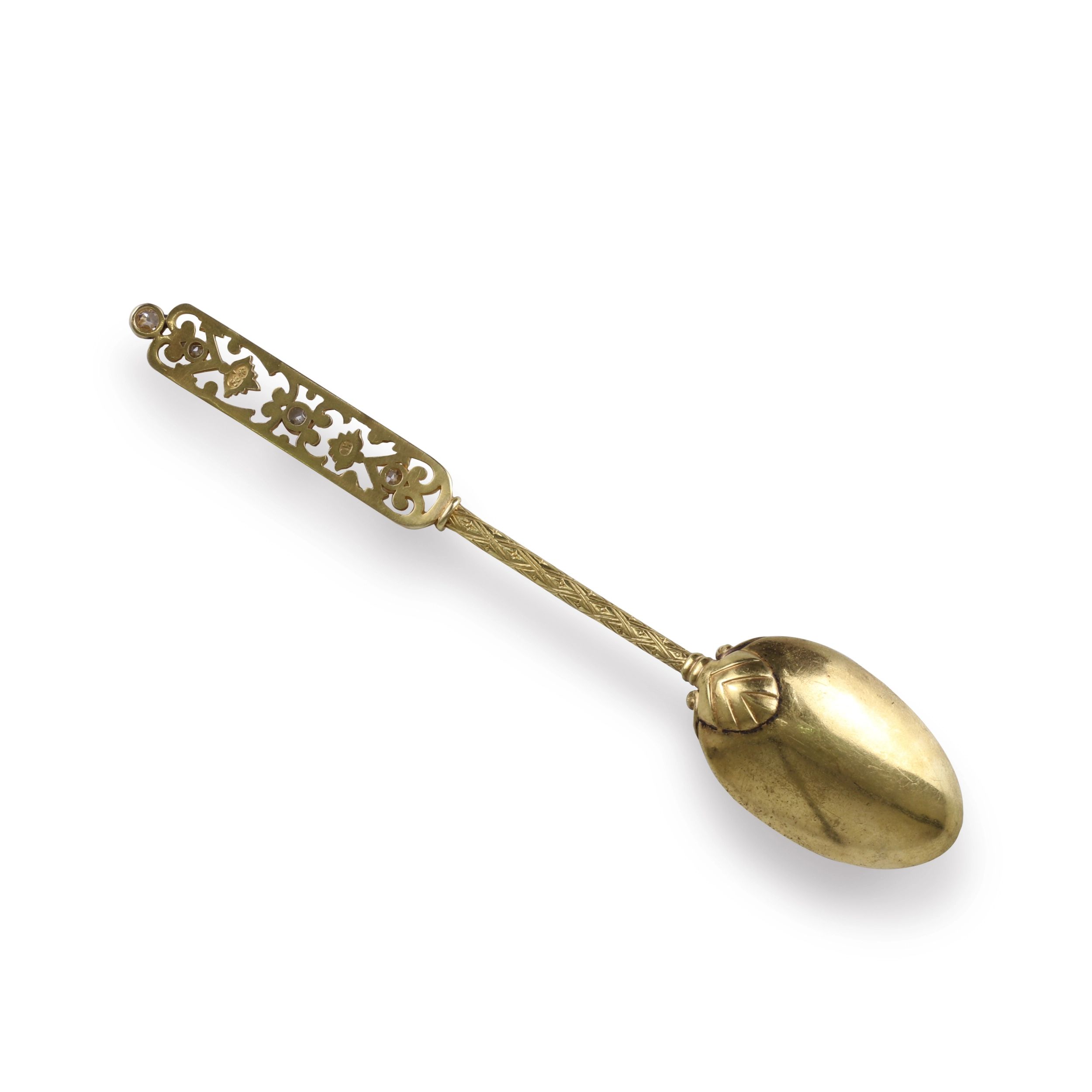 Golden spoon. C. Faberge. master August Wilhelm Holmstrom - Image 4 of 6