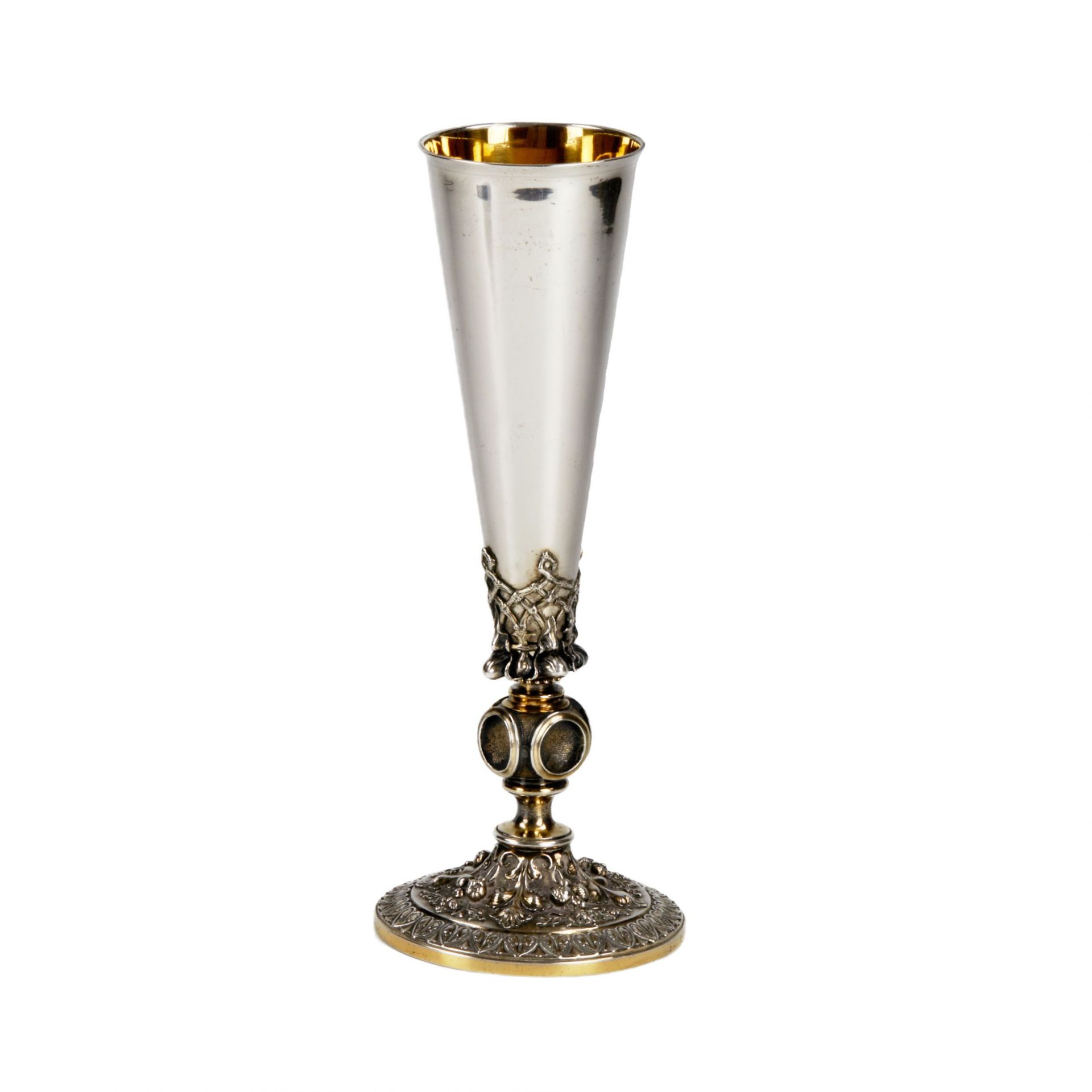 Gilded silver goblet. St. Petersburg, 84 samples, late 19th century. - Bild 2 aus 8