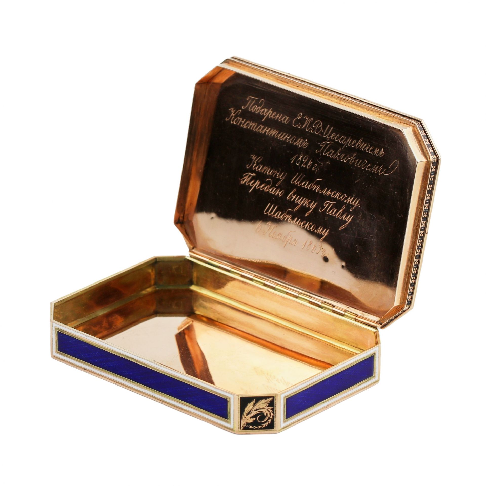 Snuffbox made of gold and enamel, Hanau, 1810 -1815 - Bild 4 aus 9