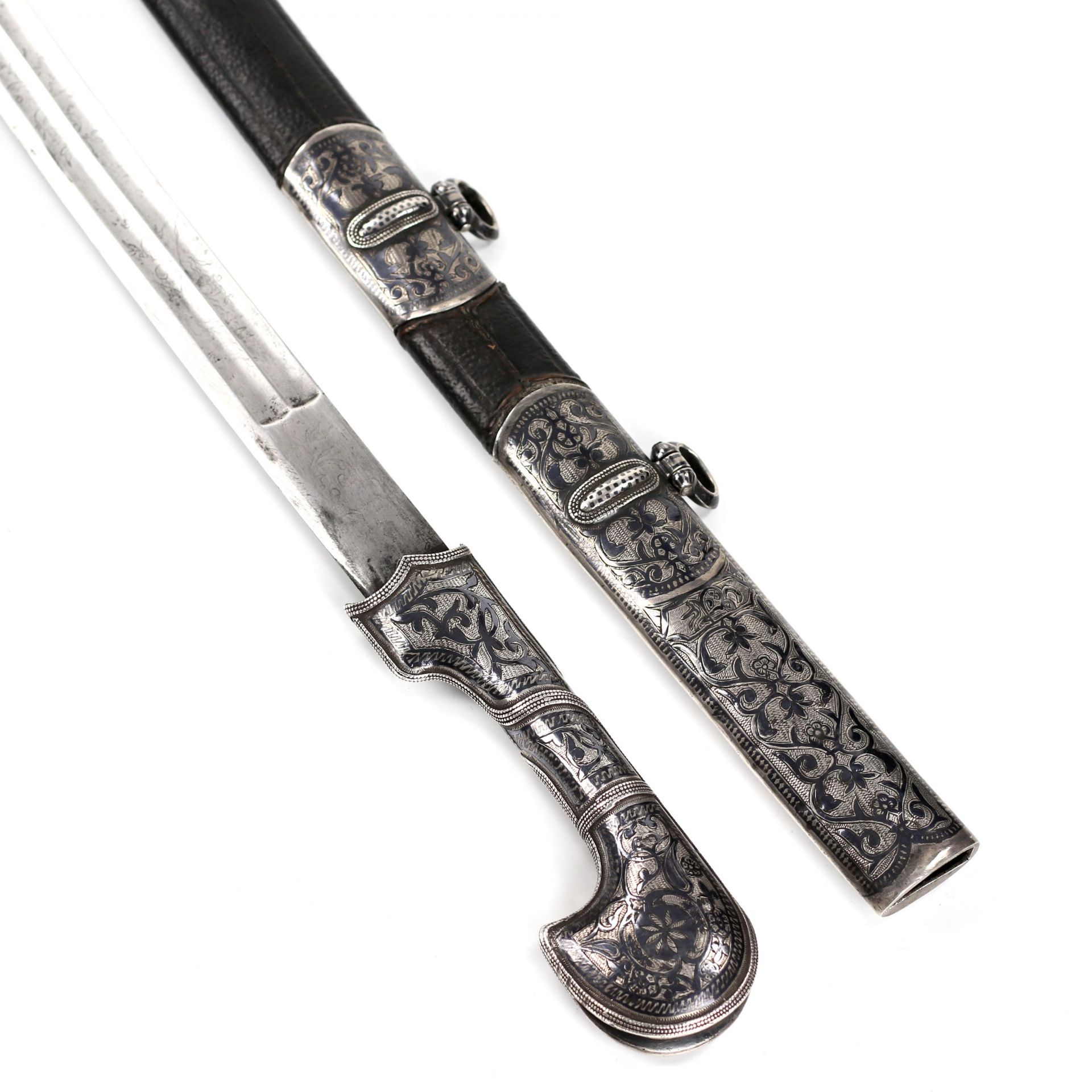 Silver Sword with niello. Caucasus. Russia 19th century. - Image 4 of 8