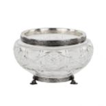 Heavy, crystal candy bowl in silver, Russian work at the turn of the 19th-20th centuries.