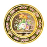 Decorative plate Bouquet. Imperial Porcelain Factory, Russia. 1830s-1840s