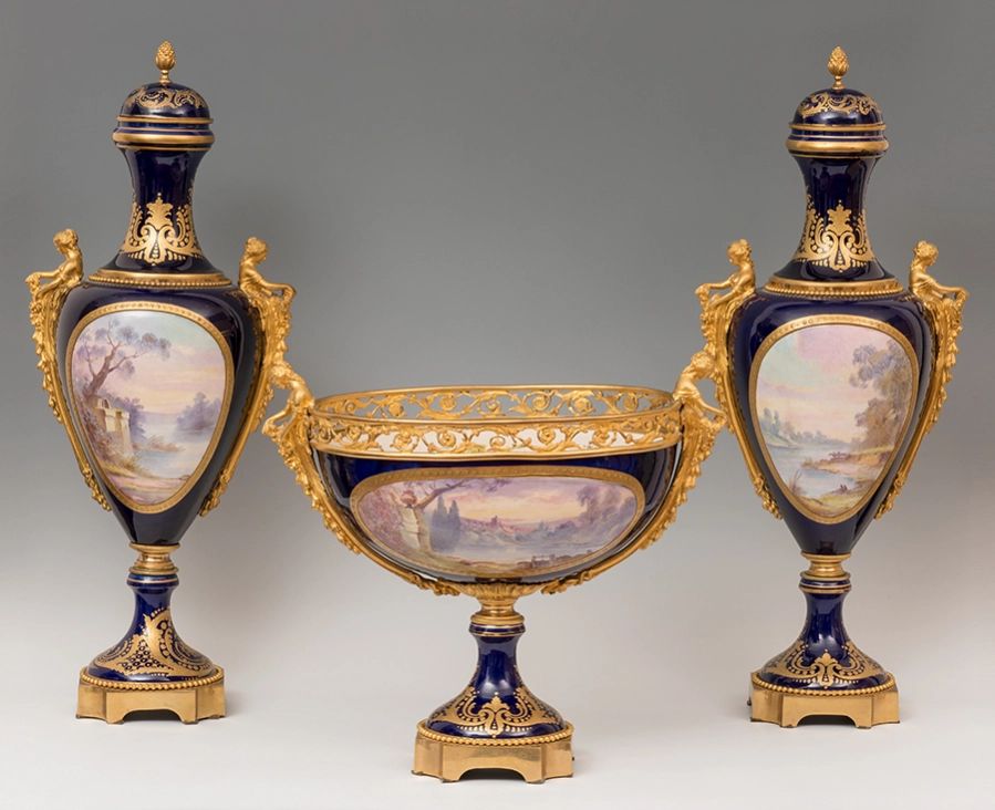 Sevres Porcelain set 19th century. - Image 2 of 8