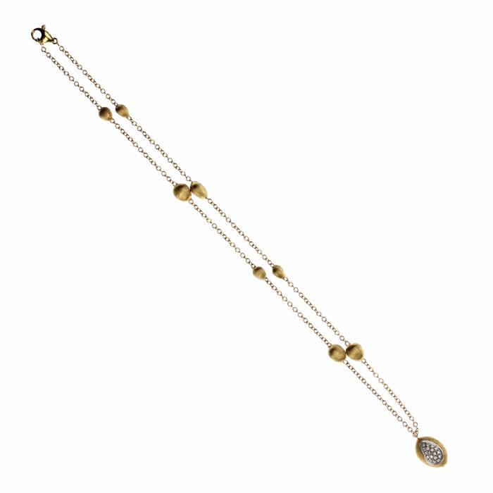 Marco Bisego. Original gold chain with pendant and diamonds. - Image 5 of 6