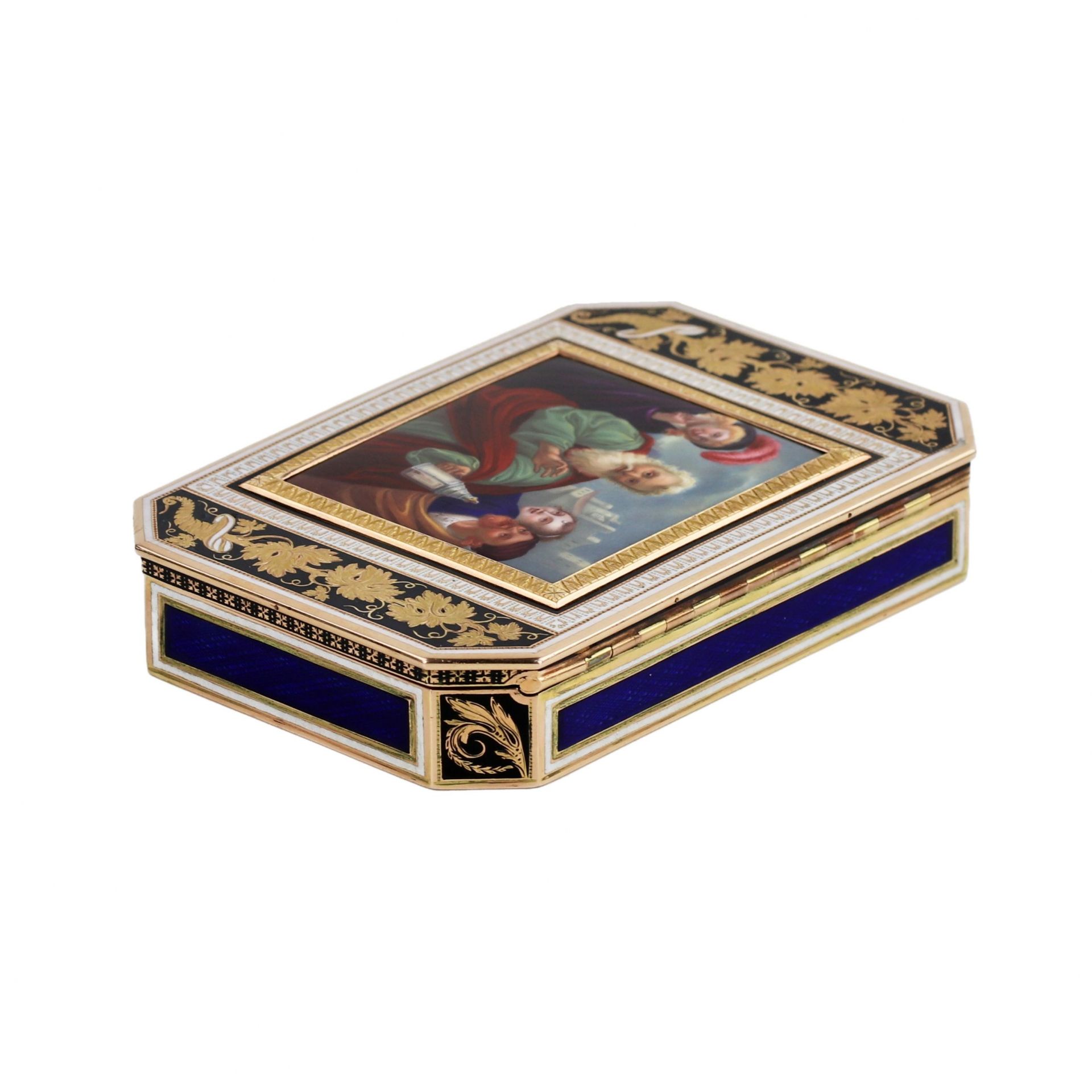 Snuffbox made of gold and enamel, Hanau, 1810 -1815 - Bild 2 aus 9