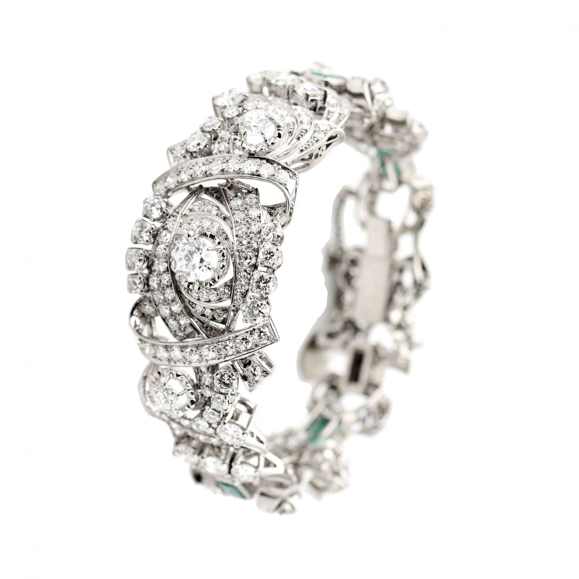 White gold bracelet with diamonds.