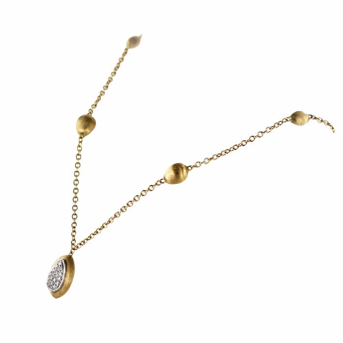 Marco Bisego. Original gold chain with pendant and diamonds. - Image 3 of 6