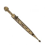 Caucasian dagger in a sheath gilded with niello.