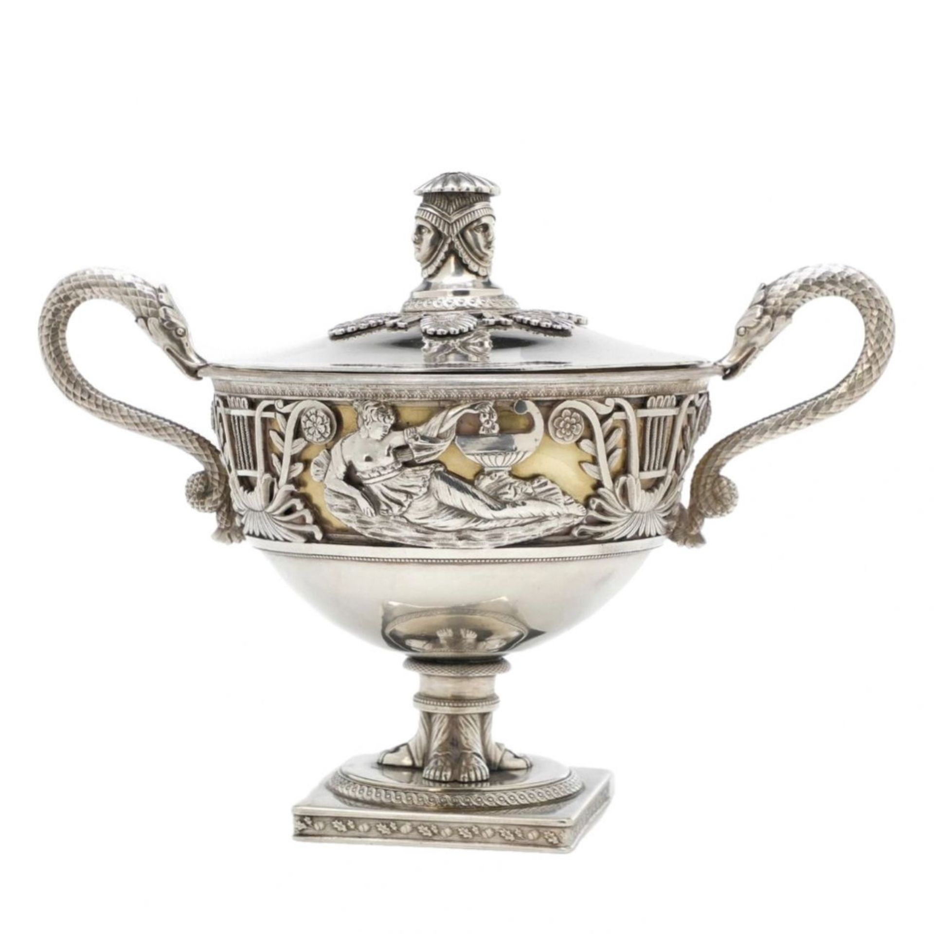 Silver bonbonniere. Russian Empire, St. Petersburg, workshop Axel Hedlund. Turn of the 1819th centur