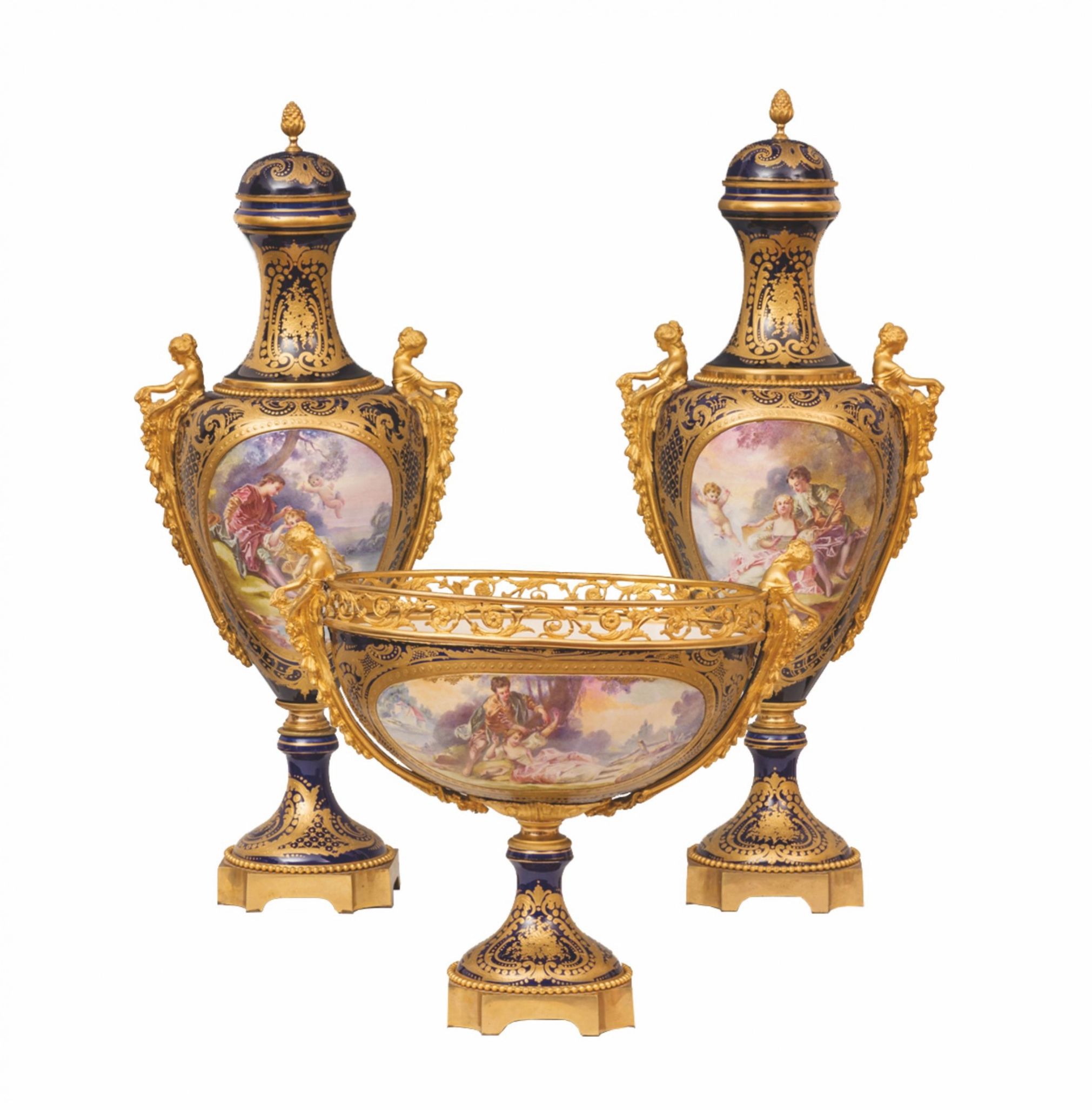 Sevres Porcelain set 19th century.
