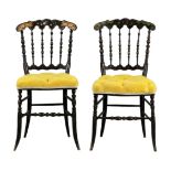 Pair of Napoleon III style chairs. 19th century.