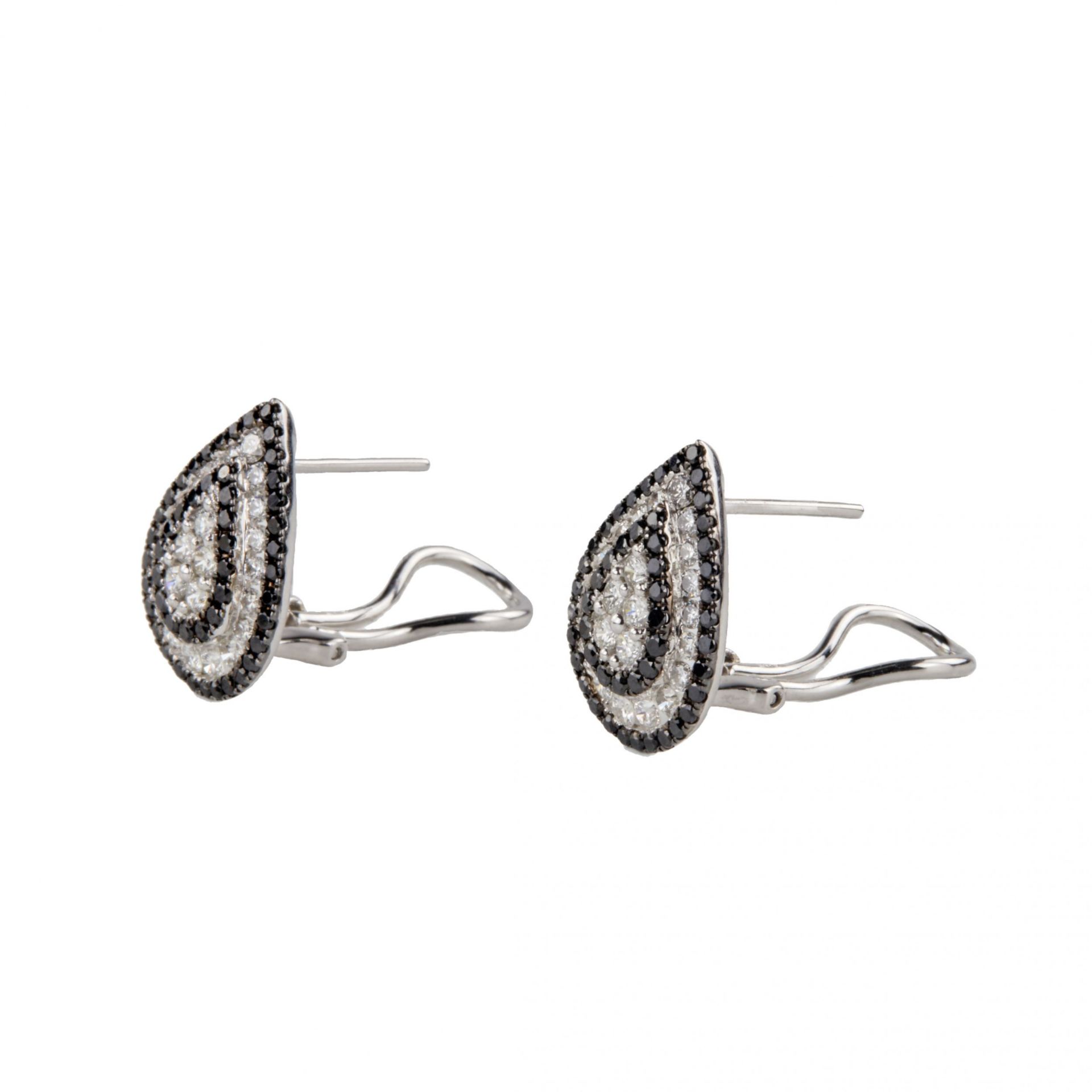 Giorgio Visconti gold earrings with diamonds. - Bild 2 aus 6