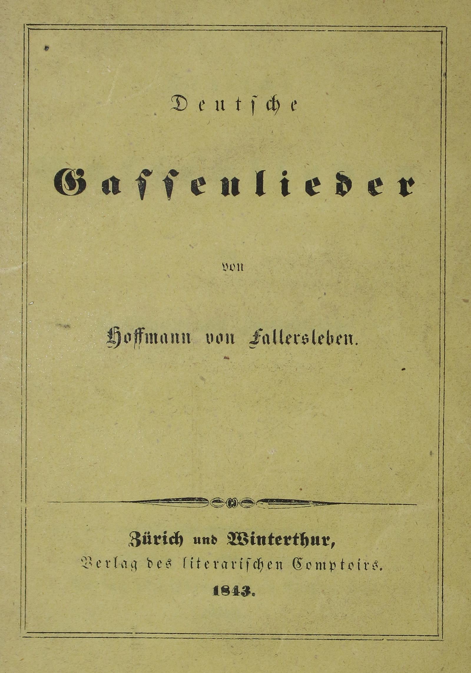 Hoffmann v. Fallersleben,(A.H.).