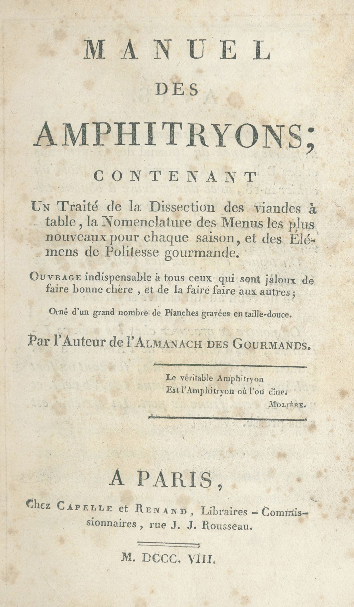 (Grimod de la Reyniere,A.B.L.). - Image 2 of 2