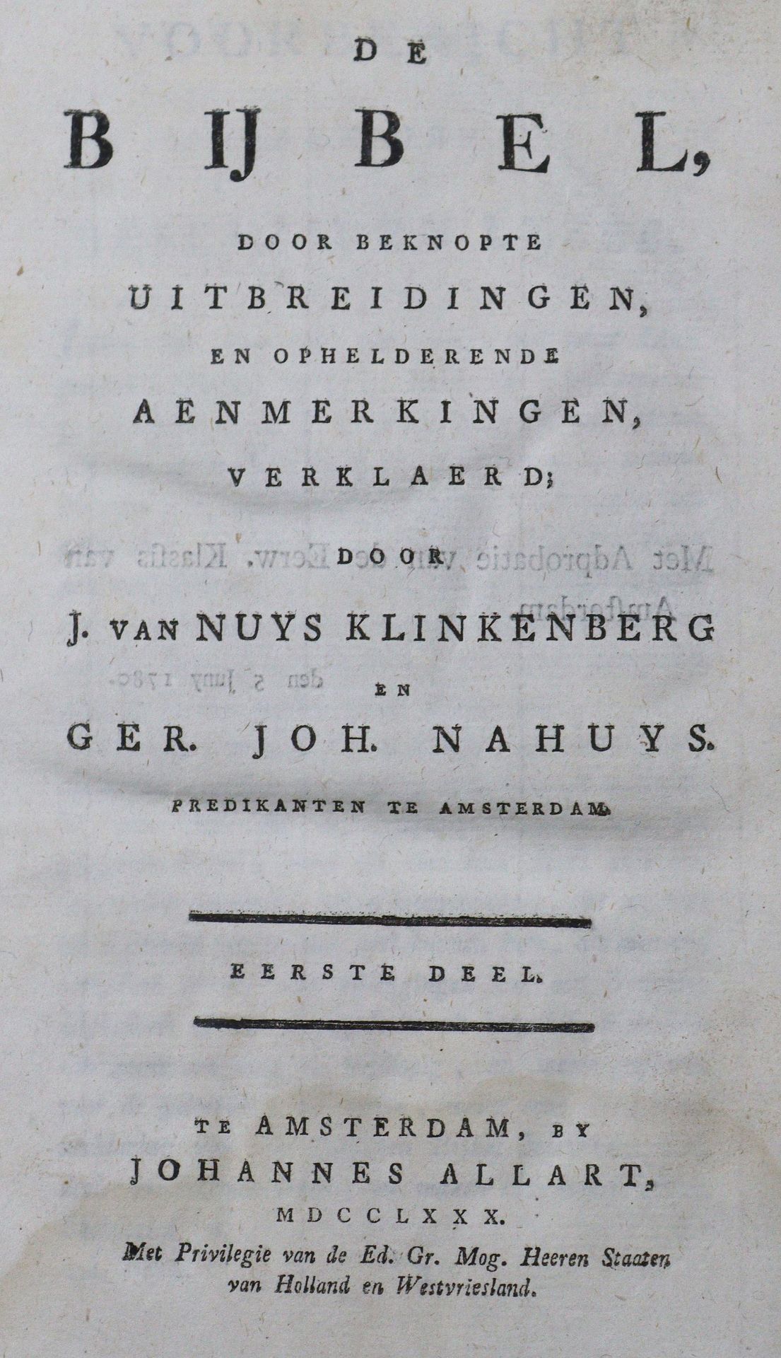 Nuys Klinkenberg,J.v. u. G.J.Nahuys.