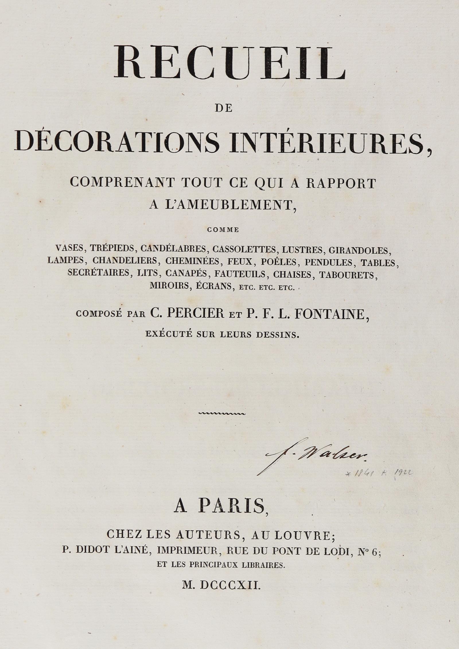 Percier,C. u. P.F.L.Fontaine. - Image 3 of 3