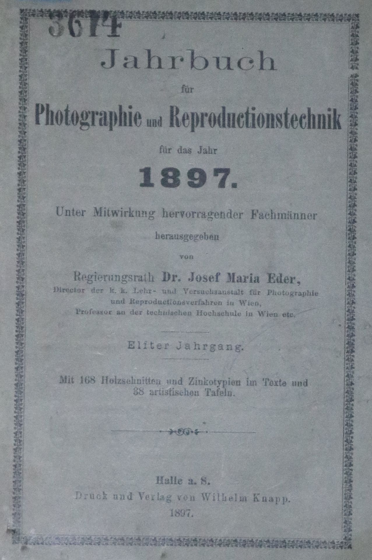 Jahrbuch für Photographie und Reproductionstechnik.